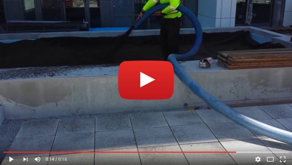 Condo Terrace Soil Installation via Blower Truck Service Condo Terrace Soil Installation via Blower Truck Service